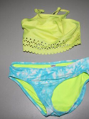 Yellow & Blue 2 Pcs Justice Bikini Swimsuit Size 8